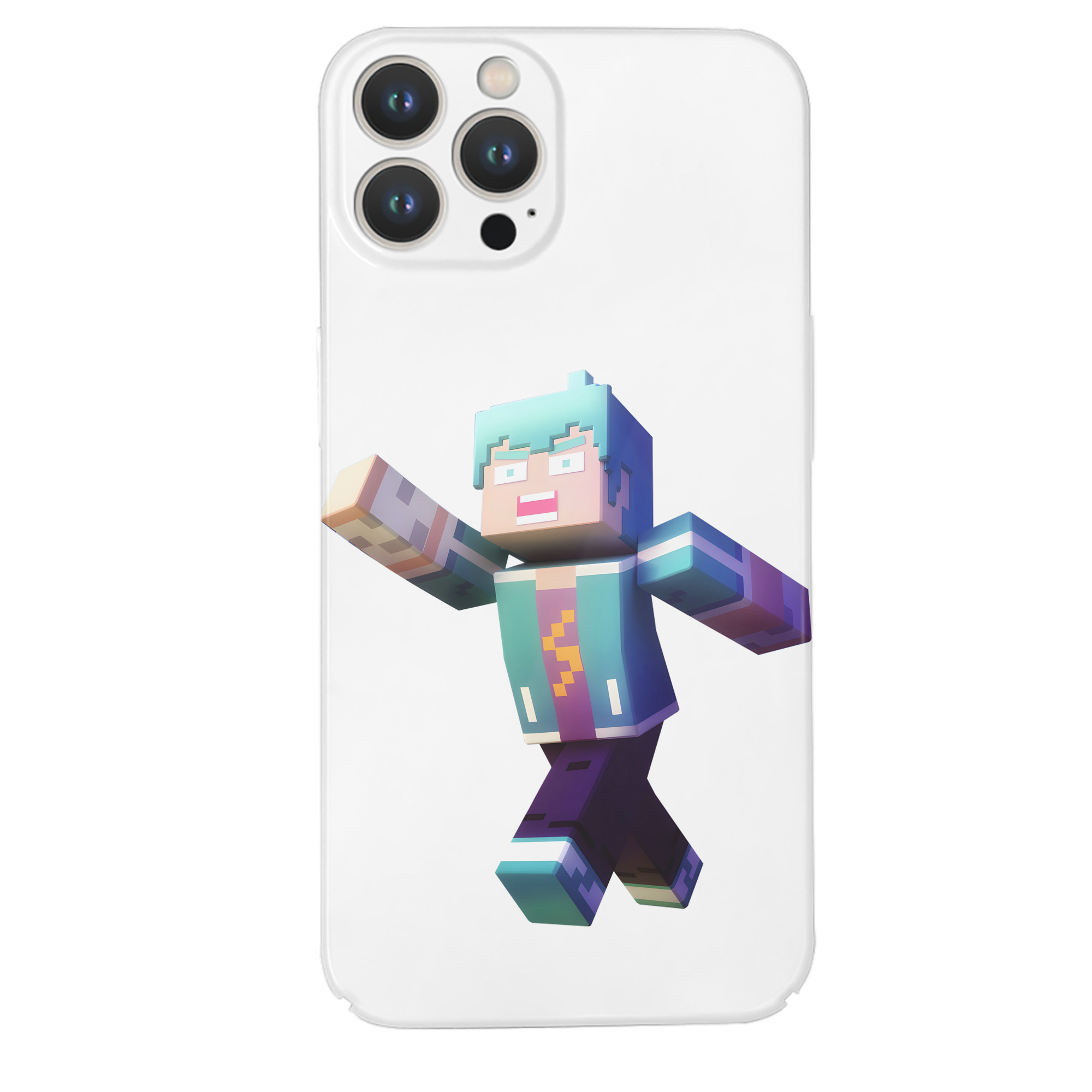 （画像用） マインクラフト ブロックの世界 Minecraft MC Block world 【iPhone 14シリーズ対応】ハードケース
